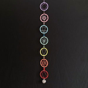 7 Chakra Dream Catcher With Bottom Feather | Various Styles