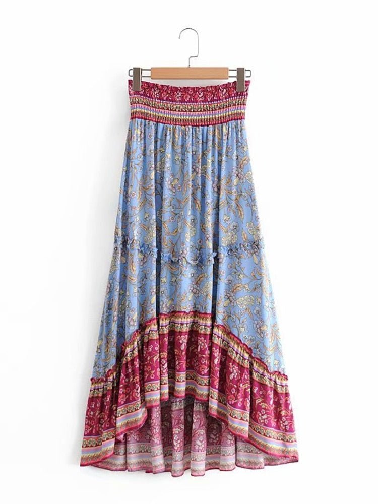 Vintage Styled Bohemian 60's Hippie Long Skirt | M-XL | Various Colours