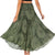 Women's Green Circular Versatile Bohemian Skirt Dress | Dual Purpose | Free Size