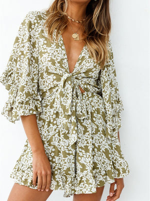 Women's Deep V-neck Bohemian Beach Romper | S-L | Various Colours