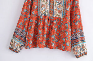 Women's Hippie & Bohemian Styled Loose Bouse | S-L | Two Colours