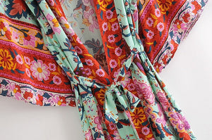 Women's Bohemian Peacok Kimono Bikini Cover Up | Various Colours | S-L