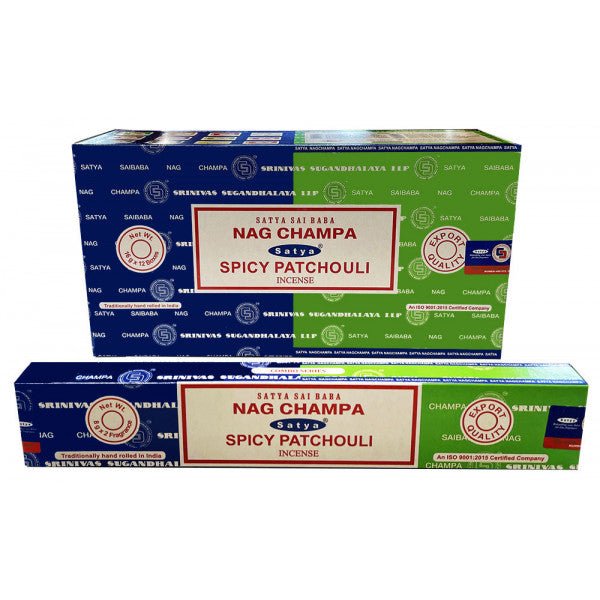 Satya Nag Champa And Spicy Patchouli Incense Sticks - 192g Mixed Box