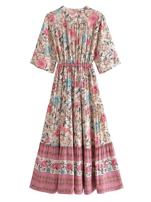 Women's Summer Boho Robe Dress | V-Neck With Tassels | S-XL