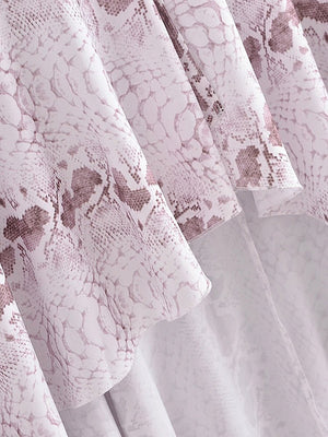 Women's White Patched Bohemian Sexy Deep V-Neck Dress | S-XL