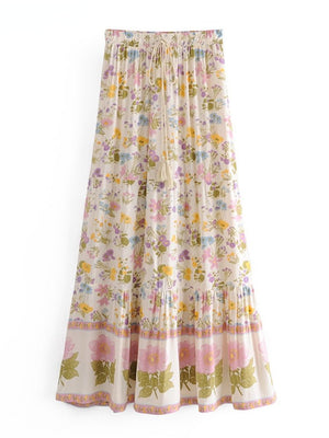 Cute Hippie Love Long Maxi Bohemian Skirt | High Waisted | S-XL