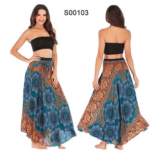 Women's Versatile Bohemian Skirt Dress | Dual Purpose | Free Size | Circles Design