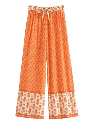Women's Bohemian Hippie Styled Loose Long Pants | Comfortable Fit | S-L