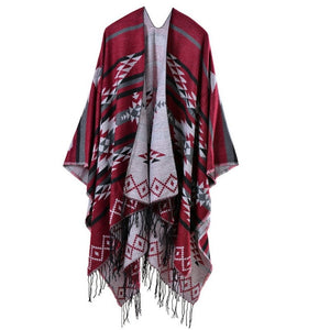 Ethnic Blanket Poncho With Tassels | Various Designs | Free Size
