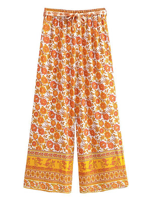 Women's Bohemian Hippie Styled Loose Long Pants | 2 Colours Available | S-L