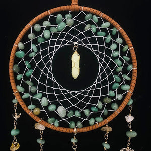 Handmade Dream Catcher With Green Agnate