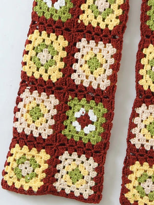 Long Hippie Knitted Beach Pants | Free Size