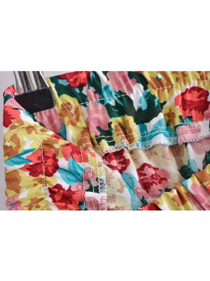 Women's Multi Coloured Floral Bohemian Hippie Shorts | S-L