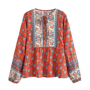Women's Hippie & Bohemian Styled Loose Bouse | S-L | Two Colours
