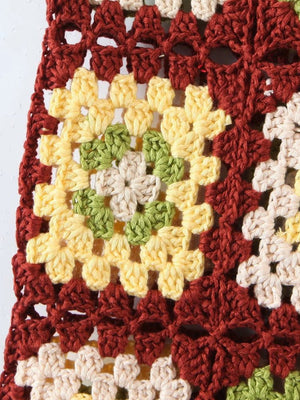 Long Hippie Knitted Beach Pants | Free Size