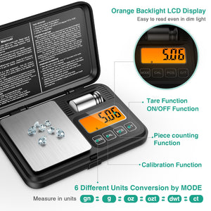 0.01g/200g Electronic Digital Scale With 50g Calibration Weights