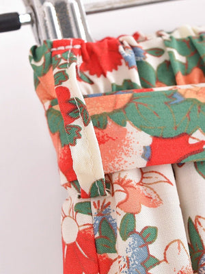 Women Multi Floral Printed Two Piece Suit | Sleeveless Top + Bohemian Loose Pants | S-L