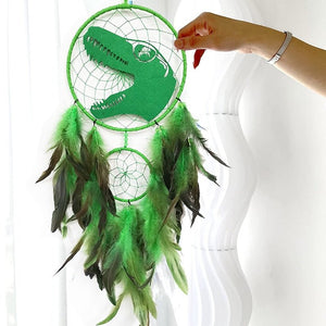 Cool Boys Dinosaur Dream Catcher | Green T-Rex