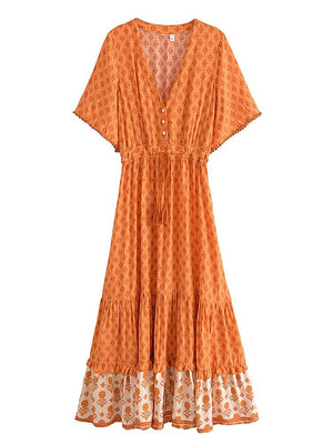 Bohemian Little Red Riding Hood Dress | S-XL | 2 Colours