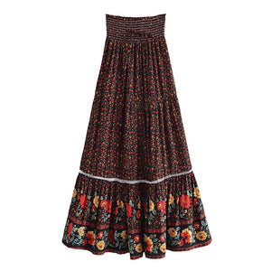 Women's Classic Cute Bohemian Summer Skirt | Rayon + Cotton | S-XL
