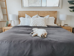 Slate Bamboo Quilt Cover - Queen