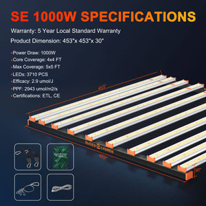 Spider Farmer SE1000 Commercial LED Grow Light