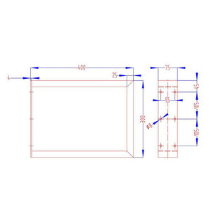 2x Coffee Dining Table Legs Steel Industrial Vintage Bench Metal Box Shape 400MM