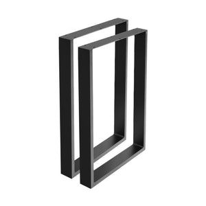 Artiss 2x Coffee Dining Steel Table Legs 71x50CM Industrial Vintage Bench Metal Box - The Hippie House