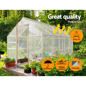 Instahut 4x7m Tarp Camping Tarps Poly Tarpaulin Heavy Duty Cover 135gsm Clear