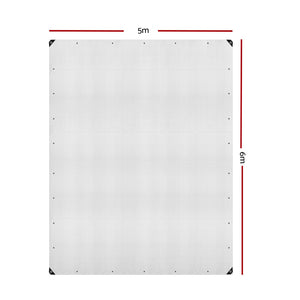 Instahut 5x6m Tarp Camping Tarps Poly Tarpaulin Heavy Duty Cover 135gsm Clear