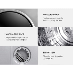 5kg Tumble Dryer | Fully Auto Wall Mount | Silver