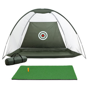 Golf Practice Net and Training Mat - Driving Range Target Hitting Mat by Everfit