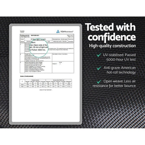 8FT Trampoline Round Trampolines Kids Safety Net Enclosure Pad Outdoor Gift Multi-coloured