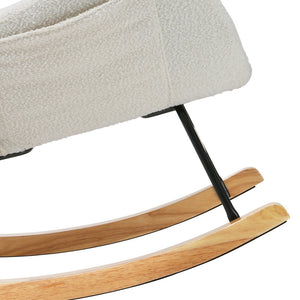 Artiss Rocking Armchair | Boucle Fabric, Feeding Chair, Lounge Sofa (White)