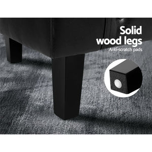 Leather Tub Armchair Lounge Chair With Ottoman