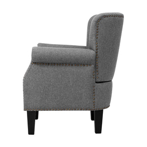 Comfortable Linen Fabric Arm Chair