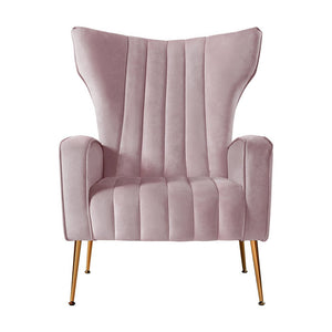 Pink Vintage Velvet Arm Chair