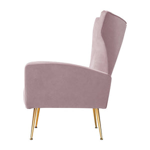Pink Vintage Velvet Arm Chair