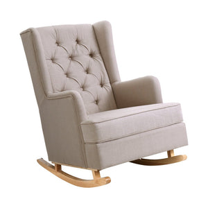 Beige Recliner Rocking Armchair