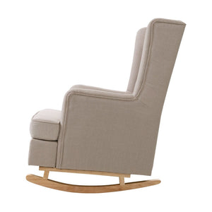 Beige Recliner Rocking Armchair