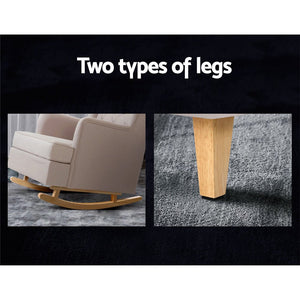 Beige Recliner Rocking Armchair