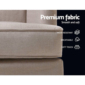 Beige Recliner Rocking Armchair