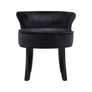 Black Velvet Makeup / Bedroom Vanity Stool