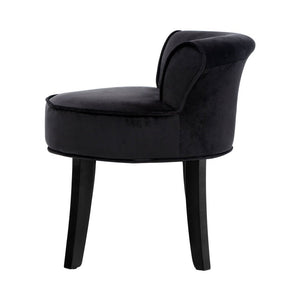 Black Velvet Makeup / Bedroom Vanity Stool