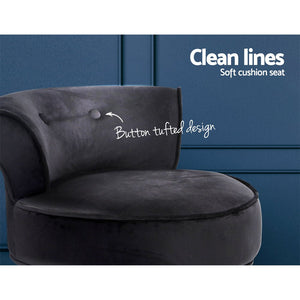 Black Velvet Makeup / Bedroom Vanity Stool