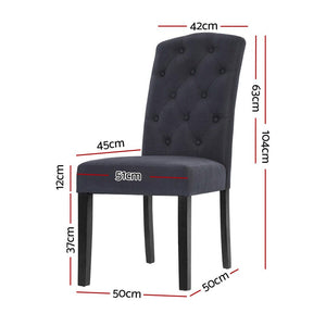 French Provincial Kitchen Dining Chairs - 2 Pack