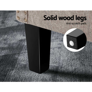 Single Beige Fabric Armchair