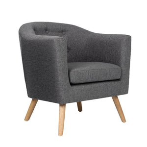 Grey Tub Fabric Arm Chair