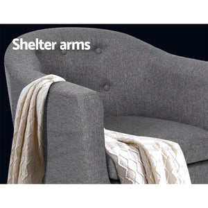 Grey Tub Fabric Arm Chair