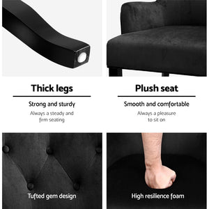 French Provincial Dining Chair With Velvet Fabric